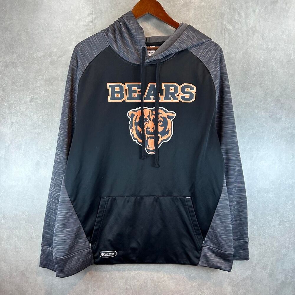 Nfl Men's Black and Grey Hoodie